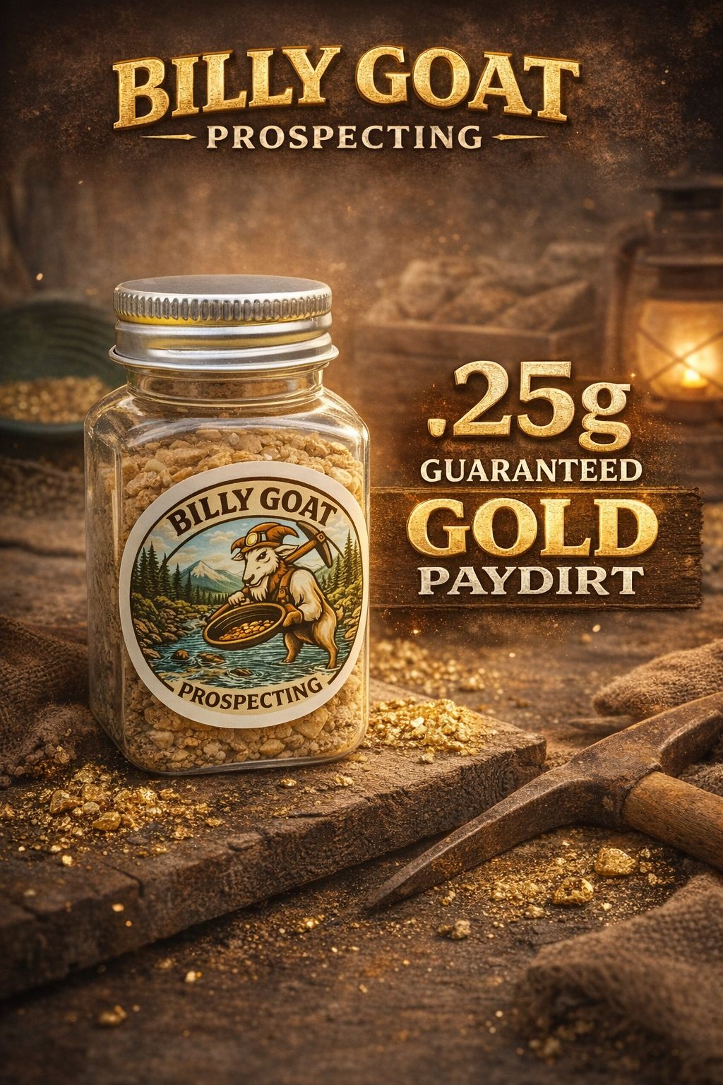 gold pay-dirt 1/4 gram guarantee