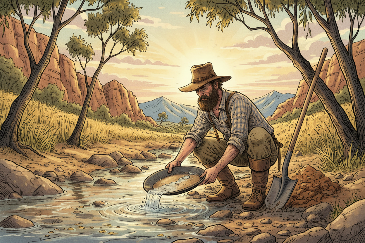 Realistic Prospector in Creek